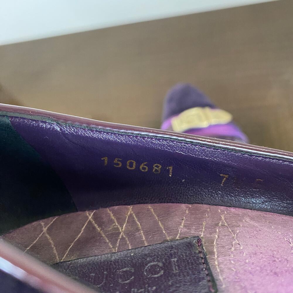 Gucci Purple Velvet Pumps Heels Women's 7.5B - Picture 9 of 11